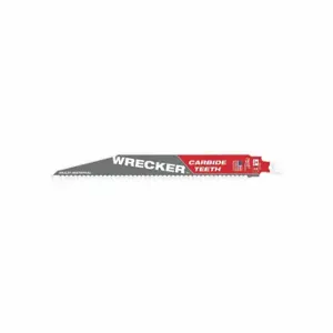 MILWAUKEE 48-00-5242 Reciprocating Saw Blade, 6 Teeth Per Inch, 9 Inch Blade Length, 1 Inch Height | CT3NGX 60RG55