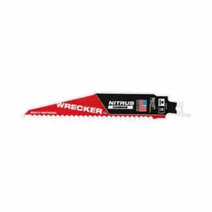 MILWAUKEE 48-00-5271 Reciprocating Saw Blade, 6 Teeth Per Inch, 6 Inch Blade Length, 1 Inch Height | CT3NGR 793L89