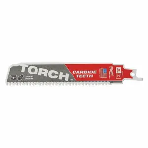 MILWAUKEE 48-00-5501 Reciprocating Saw Blade, 7 Teeth Per Inch, 6 Inch Blade Length, 1 Inch Height | CT3NHN 54ER03