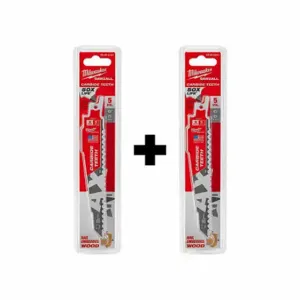 MILWAUKEE 48-00-5521, 48-00-5521 Carbide SAWZALL Blades, 5 Teeth/ Inch, 6 Inch Blade Length, 1 Inch Height | CP2HNN 377PG4