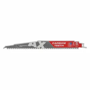 MILWAUKEE 48-00-5526 Reciprocating Saw Blade, 5 Teeth Per Inch, 9 Inch Blade Length, 1 Inch Height | CT3NGJ 54FH98