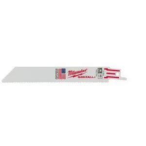 MILWAUKEE 48-00-8184 Reciprocating Saw Blade, 18 Teeth Per Inch, 6 Inch Blade Length, 1 Inch Height | CT3NFV 6MR71