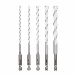 MILWAUKEE 48-20-8898 Carbide Drill Bit Set, 5/32 in 3/16 in 1/4 in 5/16 in 3/8 Inch Drill Bit Size | CV4LCC 785XW4