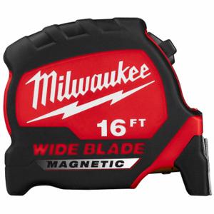 MILWAUKEE 48-22-0216M Tape Measure, 16 ft Blade Length, 1 5/16 Inch Blade Width, in/ft, Closed, ABS Plastic | CT3PPJ 55ED59