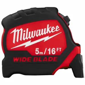 MILWAUKEE 48-22-0217 Tape Measure, 16 ft 5 m Blade Length, 1 5/16 Inch Blade Width, in/ft/ mm/cm/m, Closed | CT3PPN 55ED63