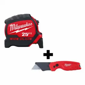 MILWAUKEE 48-22-0225, 48-22-1500 Tape Measure, 2 Total Pcs, Cutting Tools/Measuring and Testing Tools, SAE, 1 Cutting Tools | CP4LWU 359WJ6