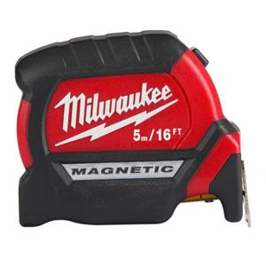 MILWAUKEE 48-22-0317 Tape Measure, 16 ft 5 m Blade Length, 1 Inch Blade Width, in/ft/ mm/cm/m, Closed | CT3PPP 55ED74