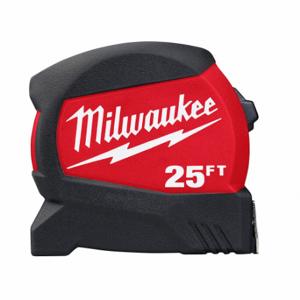 MILWAUKEE 48-22-0425 Tape Measure, 25 ft Blade Length, 1 1/8 Inch Blade Width, in/ft, Closed, ABS Plastic | CT3PPX 55ED55