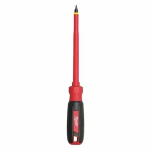 MILWAUKEE 48-22-2221 Insulated Slotted Screwdriver, 1/4 Inch Tip Size, 10 Inch Overall Length | CT3NXJ 55ZY82