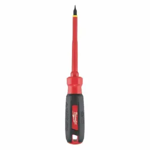 MILWAUKEE 48-22-2231 Insulated Slotted Screwdriver, 3/16 Inch Tip Size, 8 Inch Overall Length | CT3NXL 55ZY86