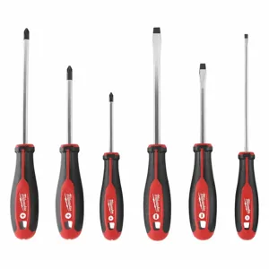 MILWAUKEE 48-22-2706 Phillips Slotted Screwdriver Set, Plastic, 6 Pieces | CE9TMC 55ZY99