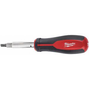 MILWAUKEE 48-22-2760 Multi-Bit Screwdriver 11-Pc., 11-in-1, General Purpose, 10 Inch Overall Length | CD3HPT 406R65