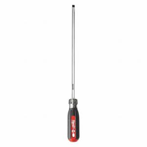 MILWAUKEE 48-22-2834 Tether-Ready Slotted Screw Driver, 1/4 Inch Tip Size, 13 Inch Overall Length | CT3PQY 55ZZ17