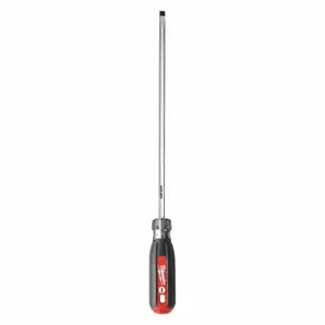 MILWAUKEE 48-22-2834 Tether-Ready Slotted Screw Driver, 1/4 Inch Tip Size, 13 Inch Overall Length | CT3PQY 55ZZ17