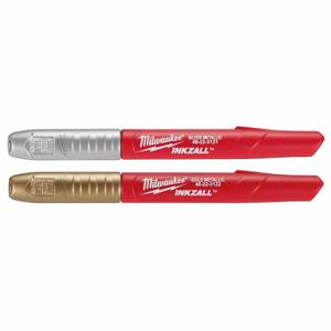 MILWAUKEE 48-22-3123 Industrial Marker, 1/16 Inch Tip Width, Bullet, Silver/Gold, Std Actuation Style, Point | CT3MCH 48XW19