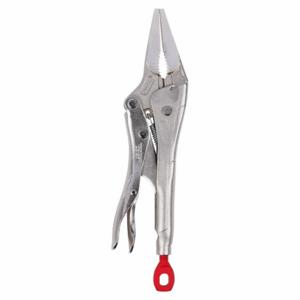 MILWAUKEE 48-22-3506 Locking Plier, Curved, Lever, 2 1/4 Inch Max Jaw Opening, 6 Inch Overall Length | CT3MNZ 48ZT31