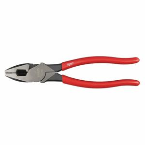 MILWAUKEE 48-22-6502 Linemans Plier, 9 Inch Overall Length, 1 7/8 Inch Jaw Length, 1 3/4 Inch Jaw Width | CT3MQD 483K28