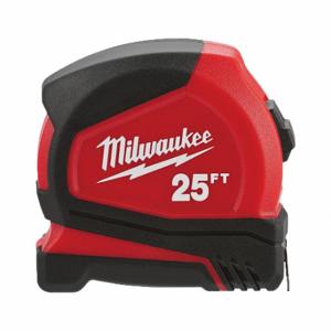 MILWAUKEE 48-22-6625 Tape Measure, 25 ft Blade Length, 25 mm Blade Width, in/ft/Fractional, Closed, ABS Plastic | CT3PQD 53KA31