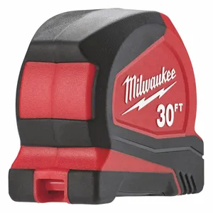 MILWAUKEE 48-22-6630 Sae Tape Measure, 30 Ft. Length, Steel, Black, Red | CH6JZH 53KA32