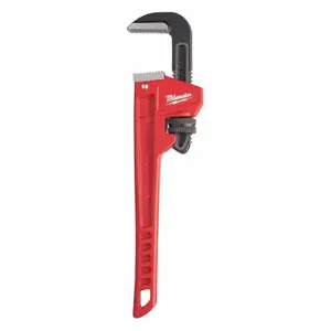 MILWAUKEE 48-22-7112 Pipe Wrench, Alloy Steel, 2 Inch Jaw Capacity, Serrated, 12 Inch Overall Length, Ergonomic | CT3QCB 52XH82