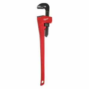 MILWAUKEE 48-22-7160 Pipe Wrench, Cast Iron, 8 Inch Jaw Capacity, Serrated, 60 Inch Overall Length, Ergonomic | CT3HFA 487R44