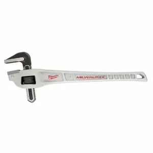 MILWAUKEE 48-22-7185 Offset Pipe Wrench, Aluminum, 2 Inch Jaw Capacity, Serrated, 18 Inch Overall Length | CT3MTB 487R40