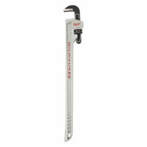 MILWAUKEE 48-22-7213 Pipe Wrench, Aluminum, 1 1/2 Inch Jaw Capacity, Serrated, 18 Inch Overall Length | CT3HEL 487R47