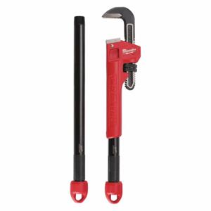 MILWAUKEE 48-22-7314 Adaptable Pipe Wrench, Alloy Steel, 2 1/2 Inch Jaw, Serrated | CT3QBU 52XH90