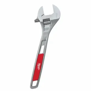 MILWAUKEE 48-22-7415 Adjustable Wrench, Alloy Steel, Chrome, 15 Inch Overall Length, 1 3/4 Inch Jaw Capacity | CT3GQP 48ZT25