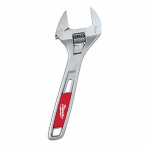 MILWAUKEE 48-22-7508 Adjustable Wrench, Alloy Steel, Chrome, 8 Inch Overall Length, 1 1/2 Inch Jaw Capacity | CT3GQR 48ZT26