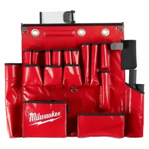 MILWAUKEE 48-22-8290 Tool Apron, Vinyl, Electrician, 25 Pockets, Blank Waist Size | CT3GUM 787LN9