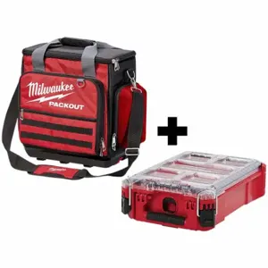 MILWAUKEE 48-22-8300, 48-22-8435 Tool Bag, 2 Outside Pockets, 58 Inside Pockets, 10 5/8 Inch Overall Width | CT3PRV 356XE1