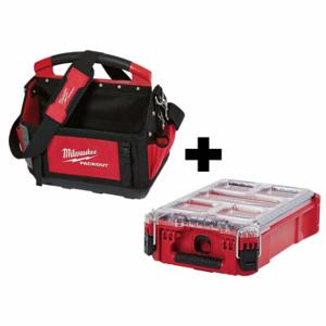 MILWAUKEE 48-22-8315, 48-22-8435 Tool Tote, 9 Outside Pockets, 22 Inside Pockets, 15 Inch Overall Width | CT3PVJ 356XE5
