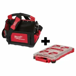 MILWAUKEE 48-22-8315, 48-22-8436 Tool Tote, 9 Outside Pockets, 22 Inside Pockets, 15 Inch Overall Width | CT3PVM 356XE6