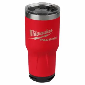 MILWAUKEE 48-22-8393R Tumbler, Metal, Red, 30 oz Capacity | CT3PXA 801AG7