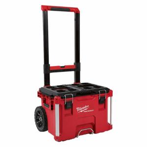 MILWAUKEE 48-22-8426 Rolling Tool Box, 22 1/8 Inch Width, 22 1/8 Inch Depth, 25 5/8 Inch Height, Red | CT3NKW 488A58