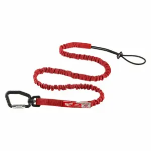 MILWAUKEE 48-22-8811 Tool Lanyard, Black/Red, Carabiner, Steel, Hand Tools/Power Tools | CT3PUY 55FF33