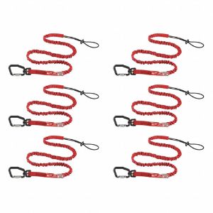 MILWAUKEE 48-22-8811X6 Tool Lanyard, 54-7/16Inch Length, Black/Red, 10 Lbs Max. Working Load | CE9DHG 349FA4