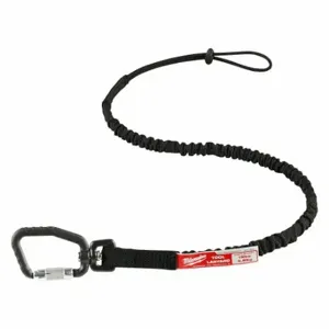 MILWAUKEE 48-22-8815 Tool Lanyard, Black, Carabiner, Steel, Hand Tools/Power Tools | CT3PUX 55FF34