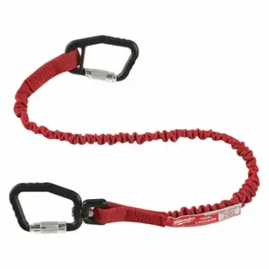 MILWAUKEE 48-22-8820 Tool Lanyard, Black/Red, Carabiner, Steel, Hand Tools/Power Tools | CT3PUQ 55FF36