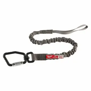 MILWAUKEE 48-22-8850 Tool Lanyard, Black/Gray, Carabiner, Steel, Hand Tools/Power Tools | CT3PUN 55FF35