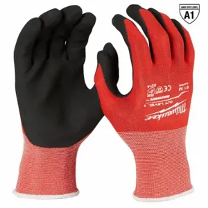 MILWAUKEE 48-22-8901 Work Gloves, M 8, Sandy, Nitrile, Palm, Dipped, ANSI Abrasion Level 3, Nylon 13 ga | CT3NTF 787UR7