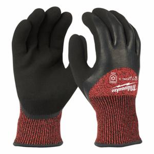 MILWAUKEE 48-22-8920 Work Gloves, S 7, Palm and Fingers, Double Dipped, Latex, Palm, Latex, Sandy, 1 PR | CT3NTY 787UW5