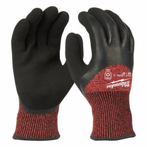 MILWAUKEE 48-22-8921 Work Gloves, M 8, Palm and Fingers, Double Dipped, Latex, Palm, Latex, Nylon 15 ga | CT3KHK 787UW7