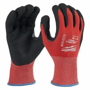 MILWAUKEE 48-22-8926 Work Gloves, M 8, ANSI Cut Level A2, Palm, Dipped, Nitrile, Nylon 15 ga, Sandy | CT3NTA 787UK9