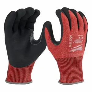 MILWAUKEE 48-22-8946 Work Gloves, M 8, ANSI Cut Level A4, Palm, Dipped, Nitrile, Nylon 13 ga, Sandy | CT3NTB 787UL9