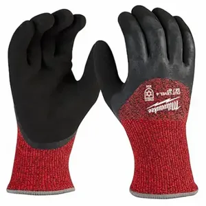 MILWAUKEE 48-22-8945 Work Gloves, S 7, ANSI Cut Level A4, Palm, Dipped, Nitrile, Nylon 13 ga, Sandy | CT3NTJ 787UL7