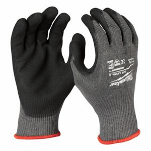 MILWAUKEE 48-22-8950 Work Gloves, S 7, ANSI Cut Level A5, Palm, Double Dipped, Nitrile, Nitrile, Sandy | CT3NUA 787UU5