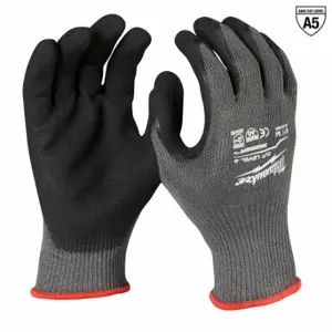 MILWAUKEE 48-22-8951 Work Gloves, M 8, ANSI Cut Level A5, Palm, Double Dipped, Nitrile, Nitrile, Sandy | CT3NTC 787UU7