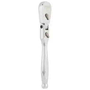 MILWAUKEE 48-22-9039 Flex Head Ratchet, Pear, Reversing, 8 3/4 Inch Overall Length, Chrome, 4 Deg Min Arc Swing | CT3NEW 801CF3